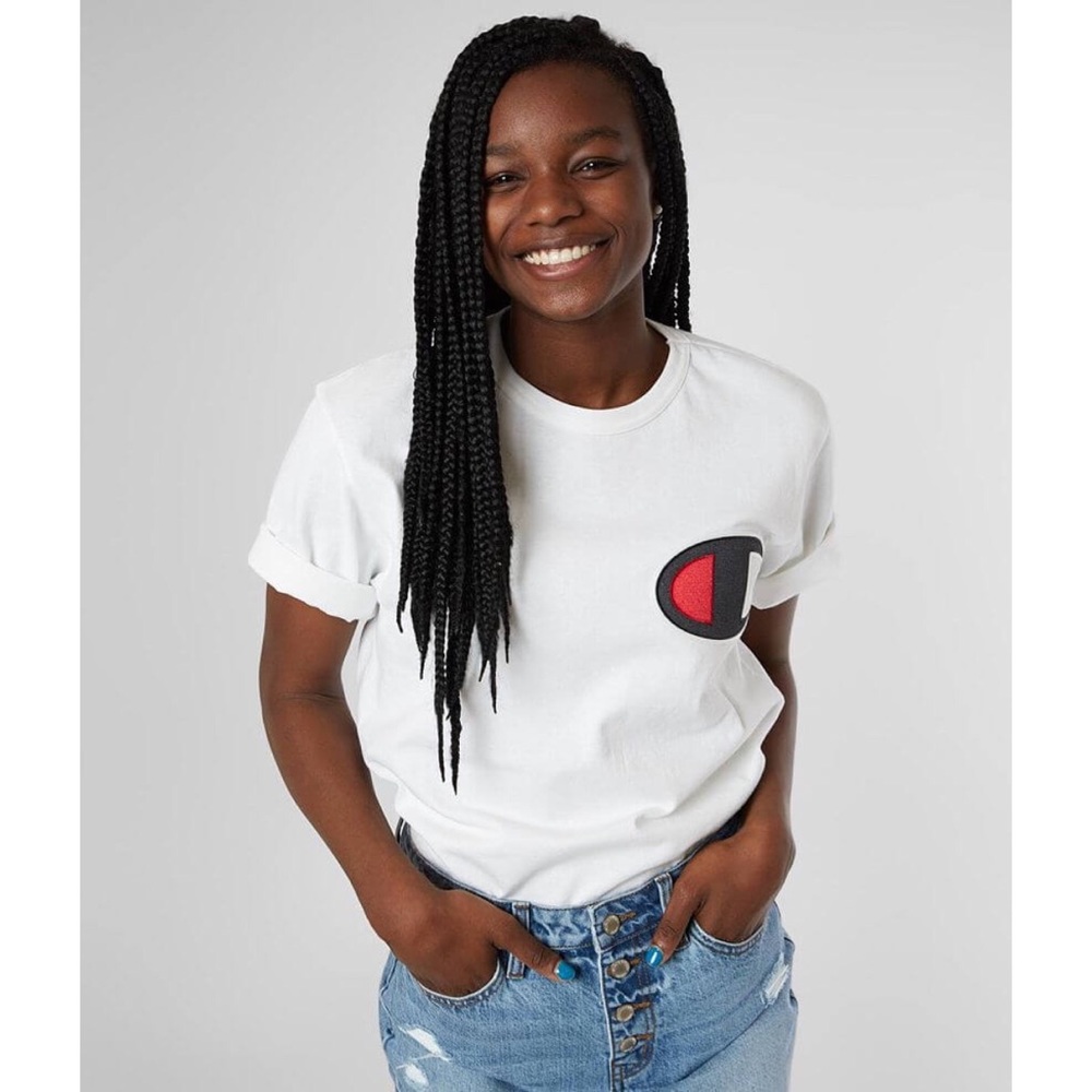 Champion Heritage Life Big C Patch White Tee - NWT